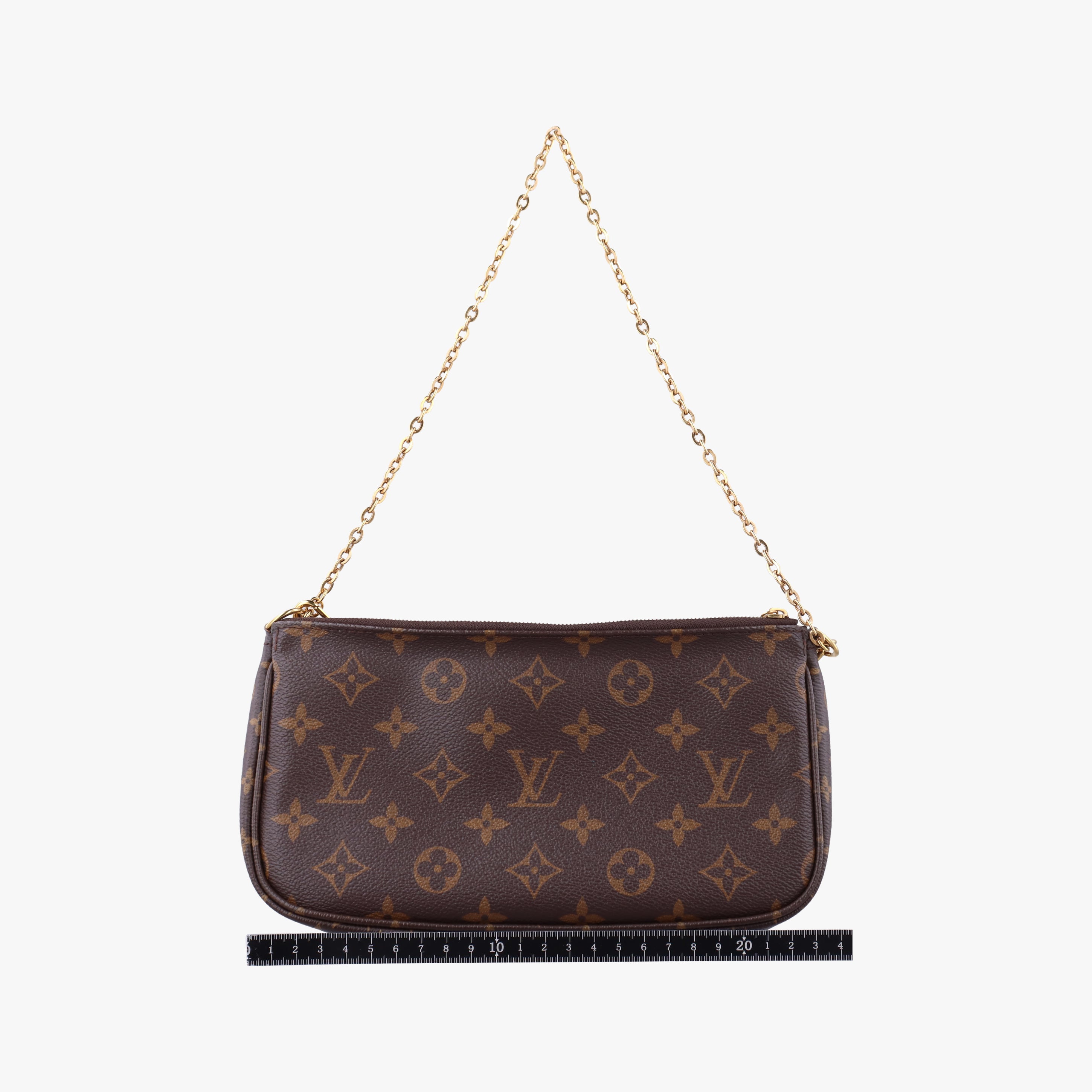 Vintage Louis Vuitton MULTI POCHETTE ACCESSOIRES MARRON×ROSE CLAIRE Monogram Canvas M44840 shoulderbag | stylenewstar