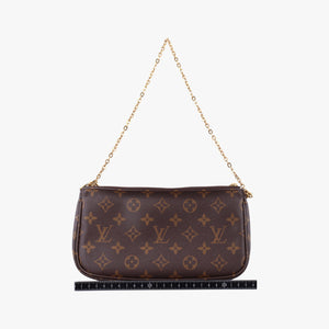 Vintage Louis Vuitton MULTI POCHETTE ACCESSOIRES MARRON×ROSE CLAIRE Monogram Canvas M44840 shoulderbag | stylenewstar