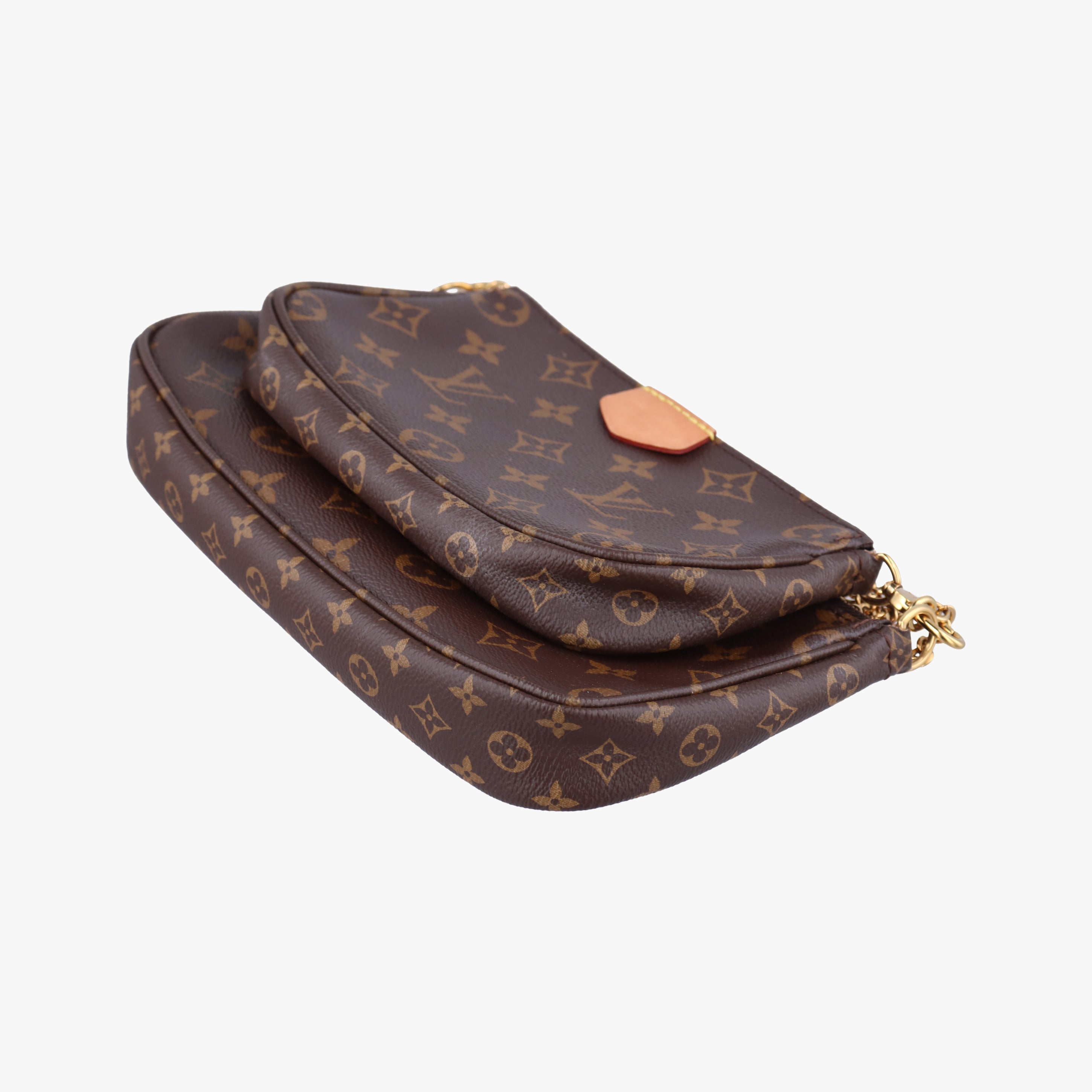 Vintage Louis Vuitton MULTI POCHETTE ACCESSOIRES MARRON×ROSE CLAIRE Monogram Canvas M44840 shoulderbag | stylenewstar