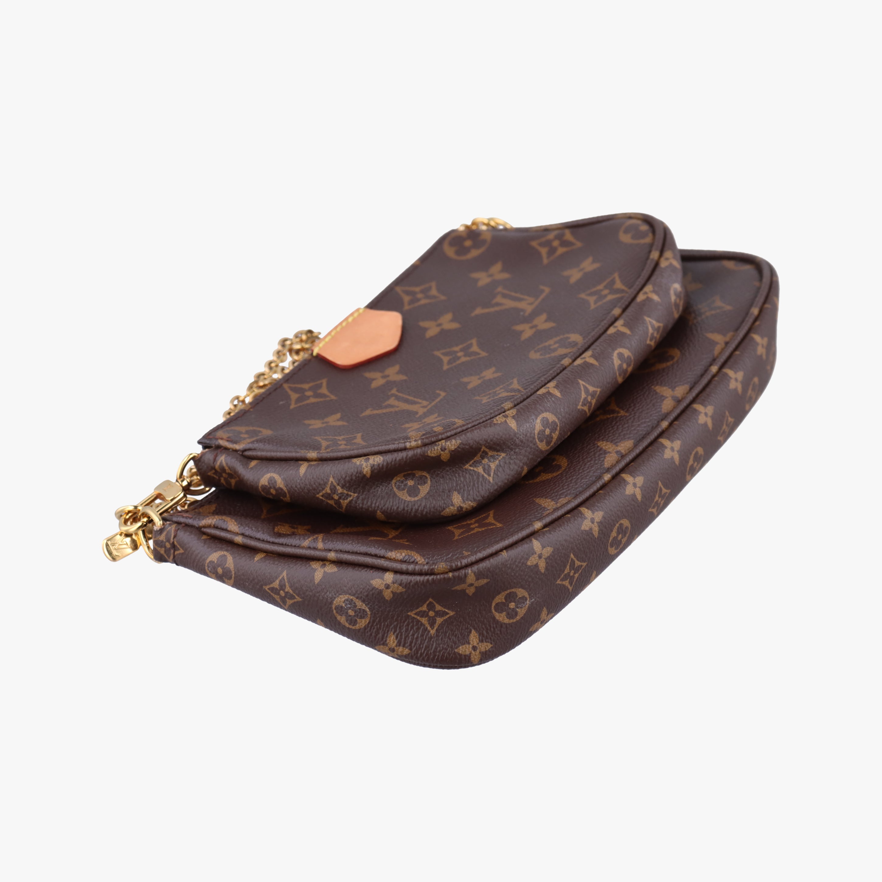 Vintage Louis Vuitton MULTI POCHETTE ACCESSOIRES MARRON×ROSE CLAIRE Monogram Canvas M44840 shoulderbag | stylenewstar