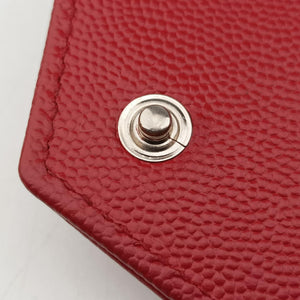 Pre-owned Yves Saint Laurent Cassandra Envelope Red Caviar Skin 393953 shoulderbag | stylenewstar
