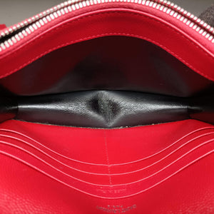 Pre-owned Yves Saint Laurent Cassandra Envelope Red Caviar Skin 393953 shoulderbag | stylenewstar