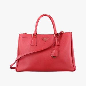 Pre-owned Prada Galleria Red SAFFIANO Leather BN1844 shoulderbag | stylenewstar