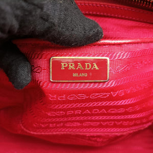 Pre-owned Prada Galleria Red SAFFIANO Leather BN1844 shoulderbag | stylenewstar