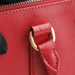 Pre-owned Prada Galleria Red SAFFIANO Leather BN1844 shoulderbag | stylenewstar