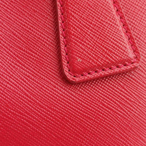 Pre-owned Prada Galleria Red SAFFIANO Leather BN1844 shoulderbag | stylenewstar