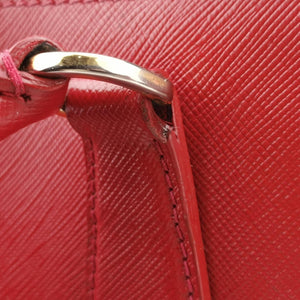 Pre-owned Prada Galleria Red SAFFIANO Leather BN1844 shoulderbag | stylenewstar