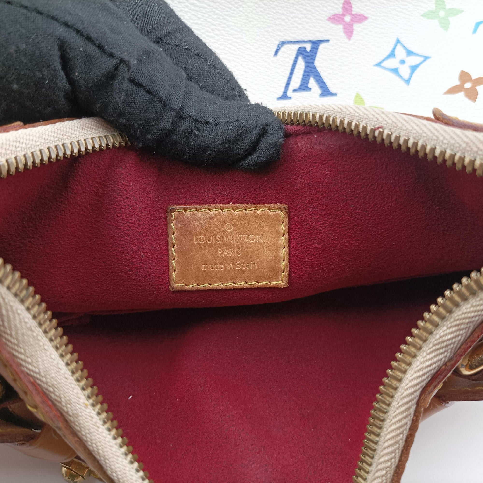 Pre-owned Louis Vuitton GRETA white Monogram Multicolor M40195 shoulderbag | stylenewstar