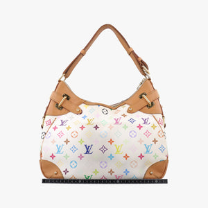 Pre-owned Louis Vuitton GRETA white Monogram Multicolor M40195 shoulderbag | stylenewstar