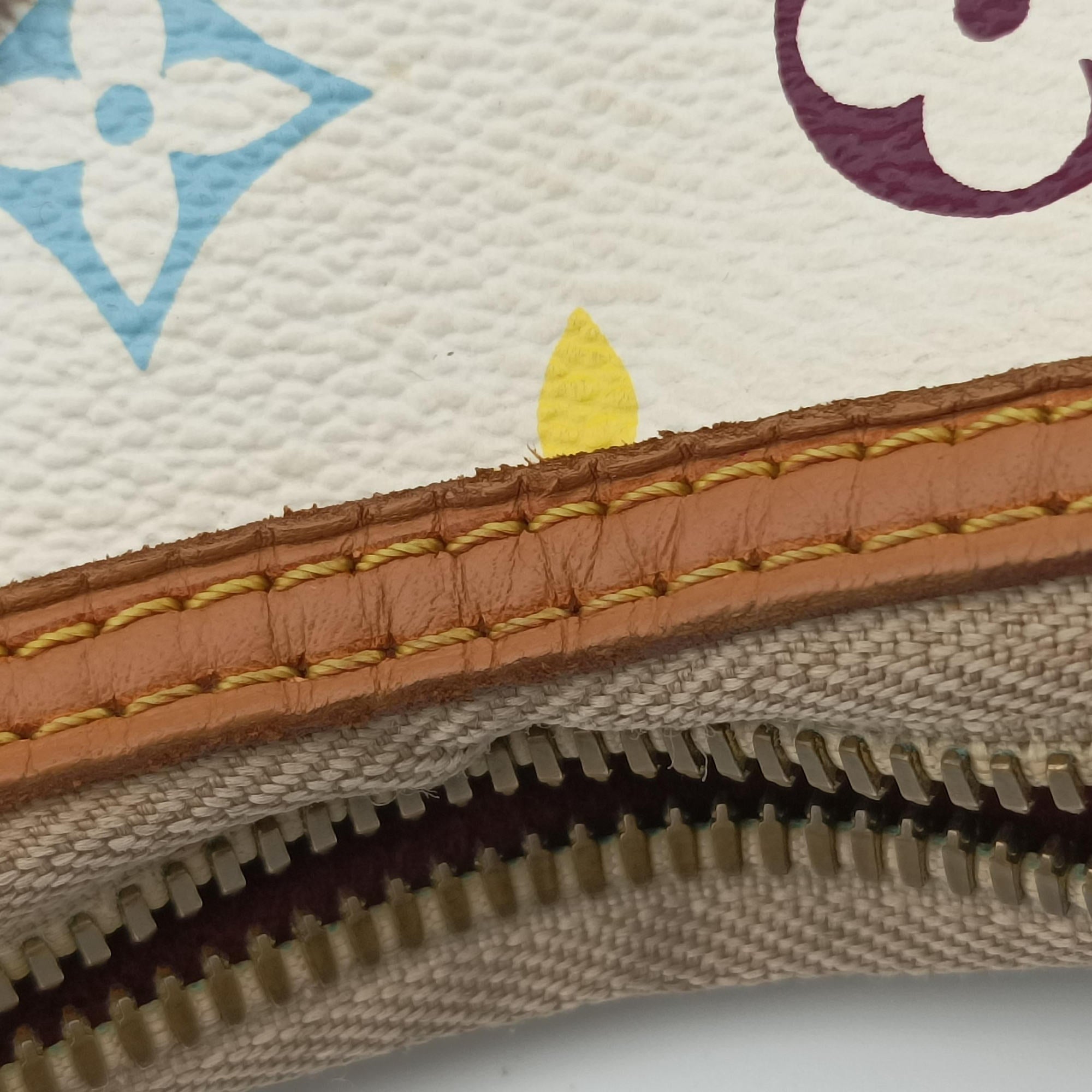 Pre-owned Louis Vuitton GRETA white Monogram Multicolor M40195 shoulderbag | stylenewstar
