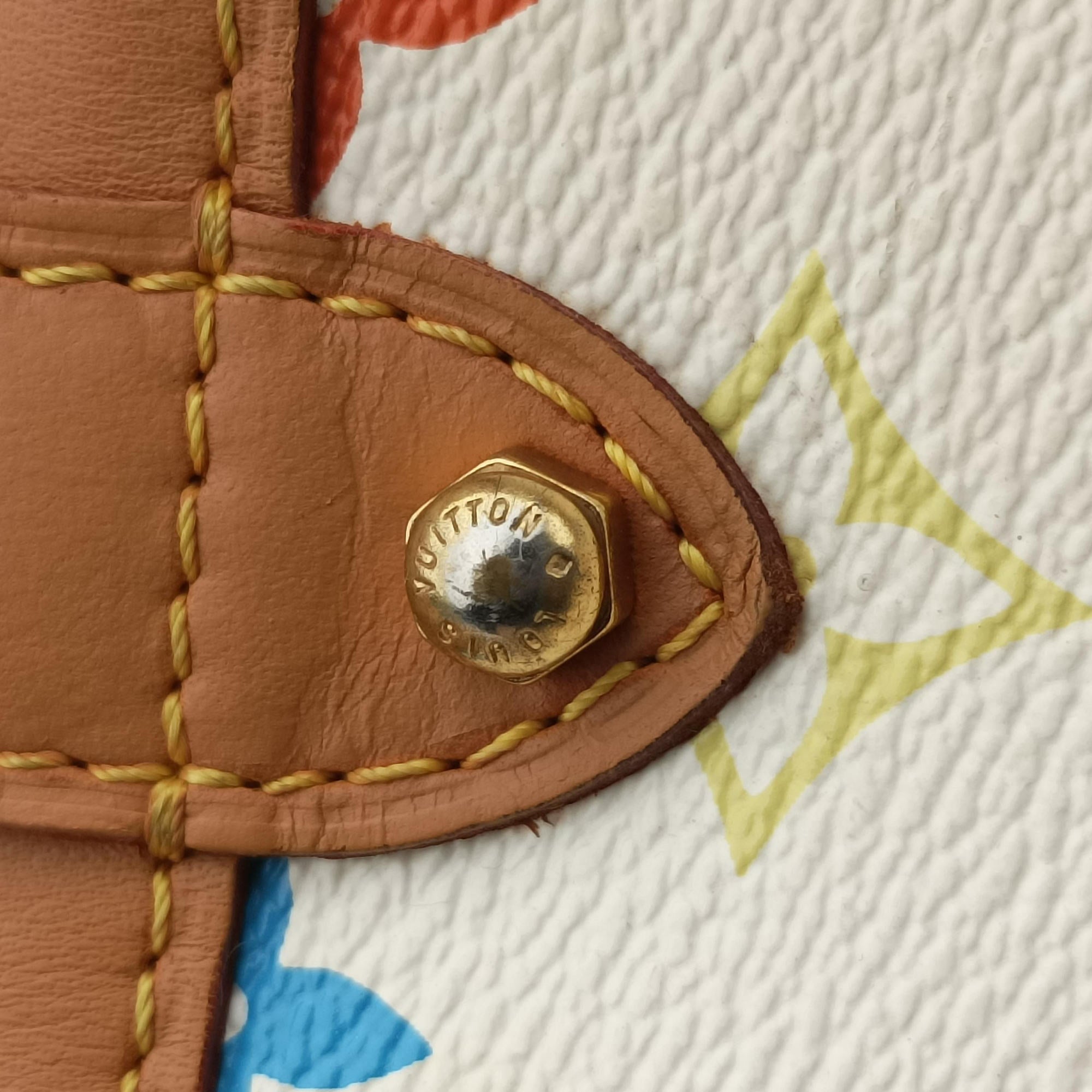 Pre-owned Louis Vuitton GRETA white Monogram Multicolor M40195 shoulderbag | stylenewstar