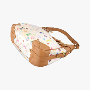 Pre-owned Louis Vuitton GRETA white Monogram Multicolor M40195 shoulderbag | stylenewstar