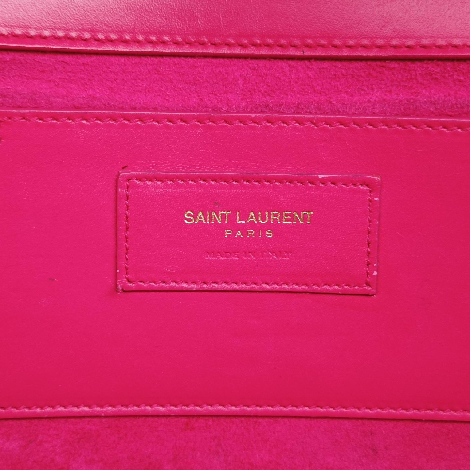 Pre-owned Yves Saint Laurent KATE Rose Leather 354119 shoulderbag | stylenewstar
