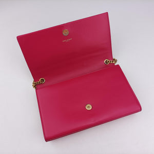 Pre-owned Yves Saint Laurent KATE Rose Leather 354119 shoulderbag | stylenewstar