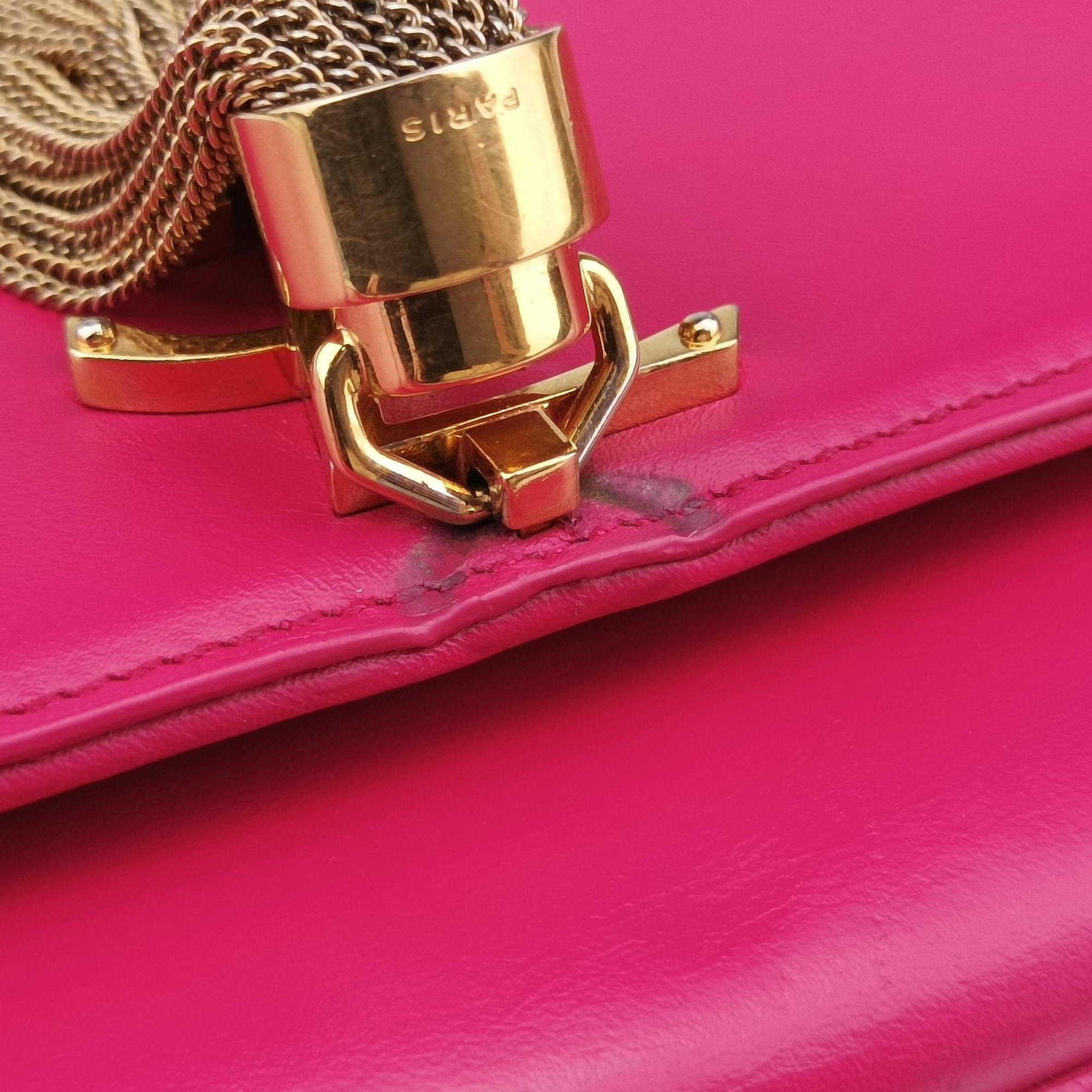 Pre-owned Yves Saint Laurent KATE Rose Leather 354119 shoulderbag | stylenewstar