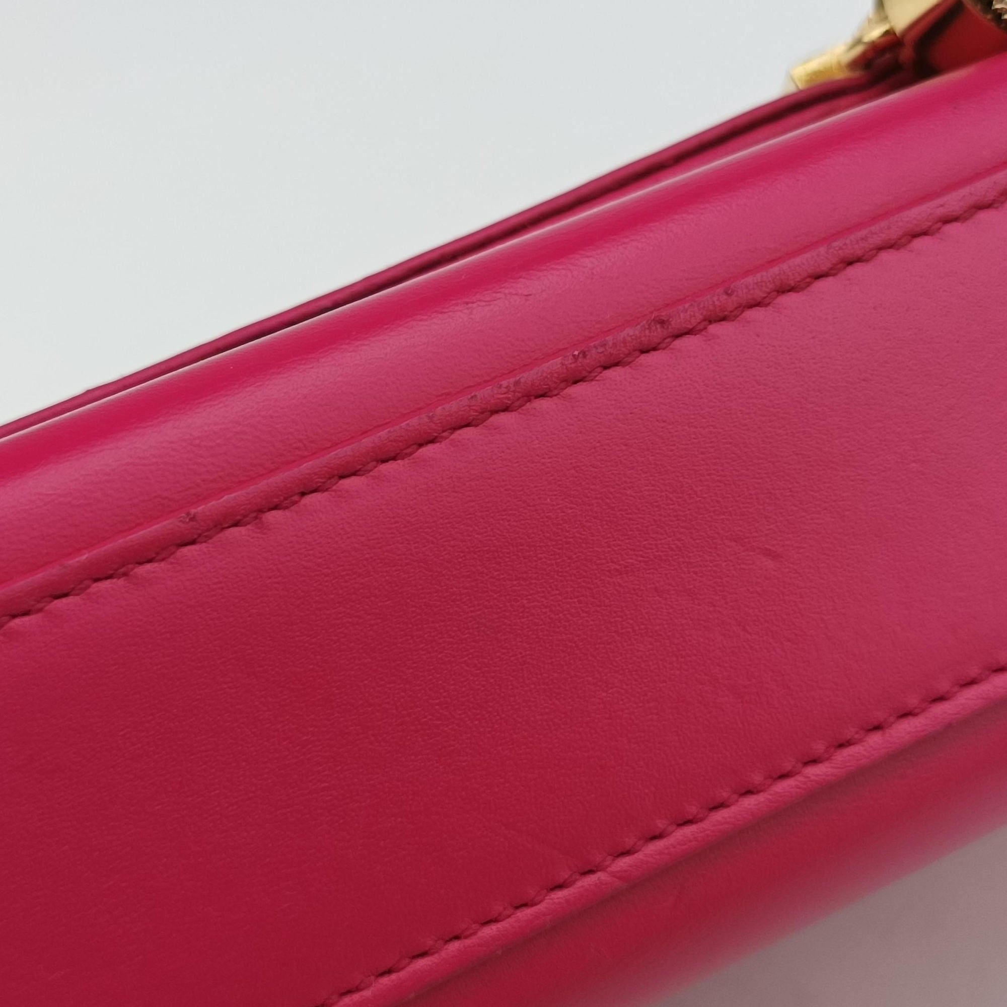 Pre-owned Yves Saint Laurent KATE Rose Leather 354119 shoulderbag | stylenewstar