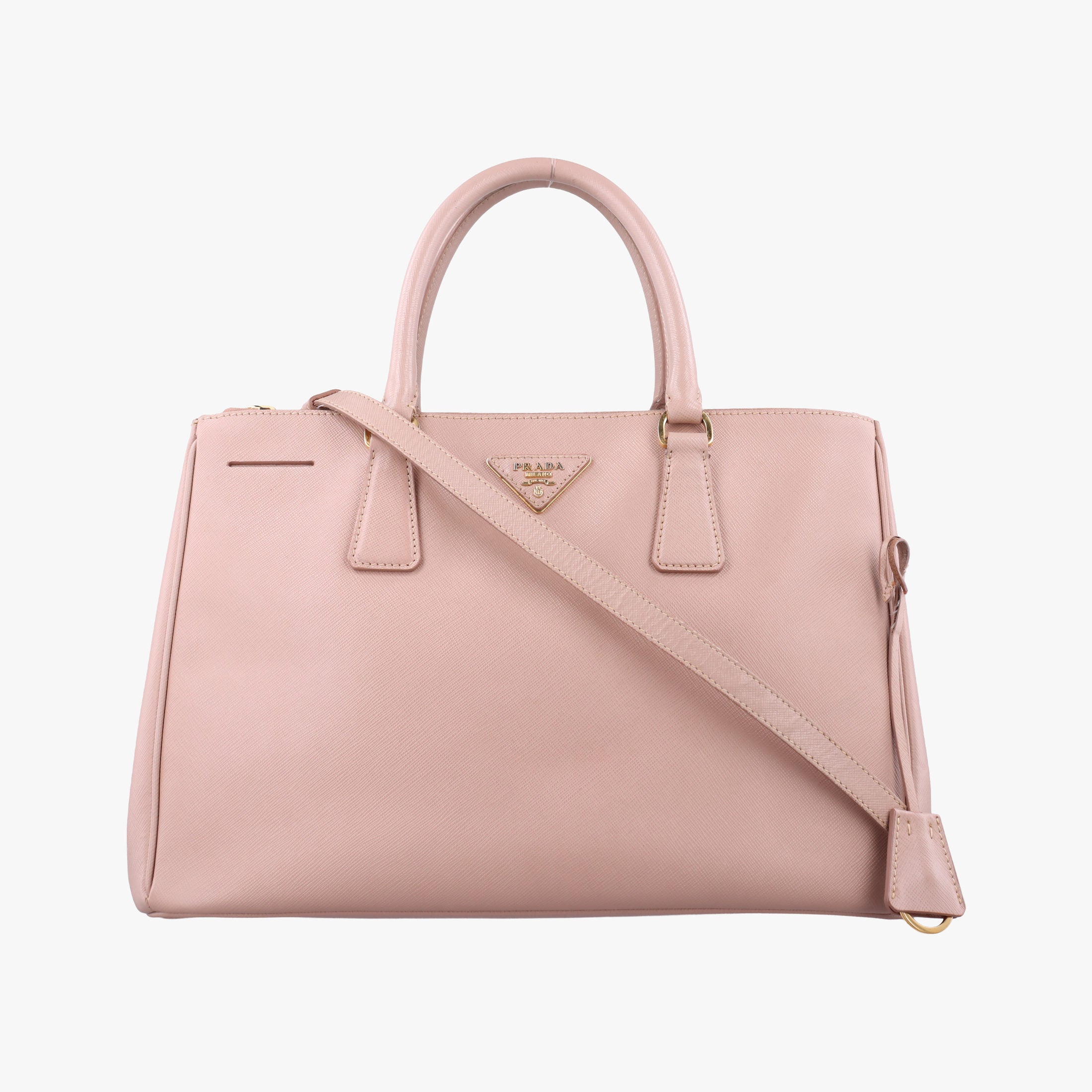 Pre-owned Prada Galleria Pink SAFFIANO Leather BN1874 shoulderbag | stylenewstar