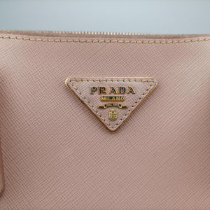 Pre-owned Prada Galleria Pink SAFFIANO Leather BN1874 shoulderbag | stylenewstar