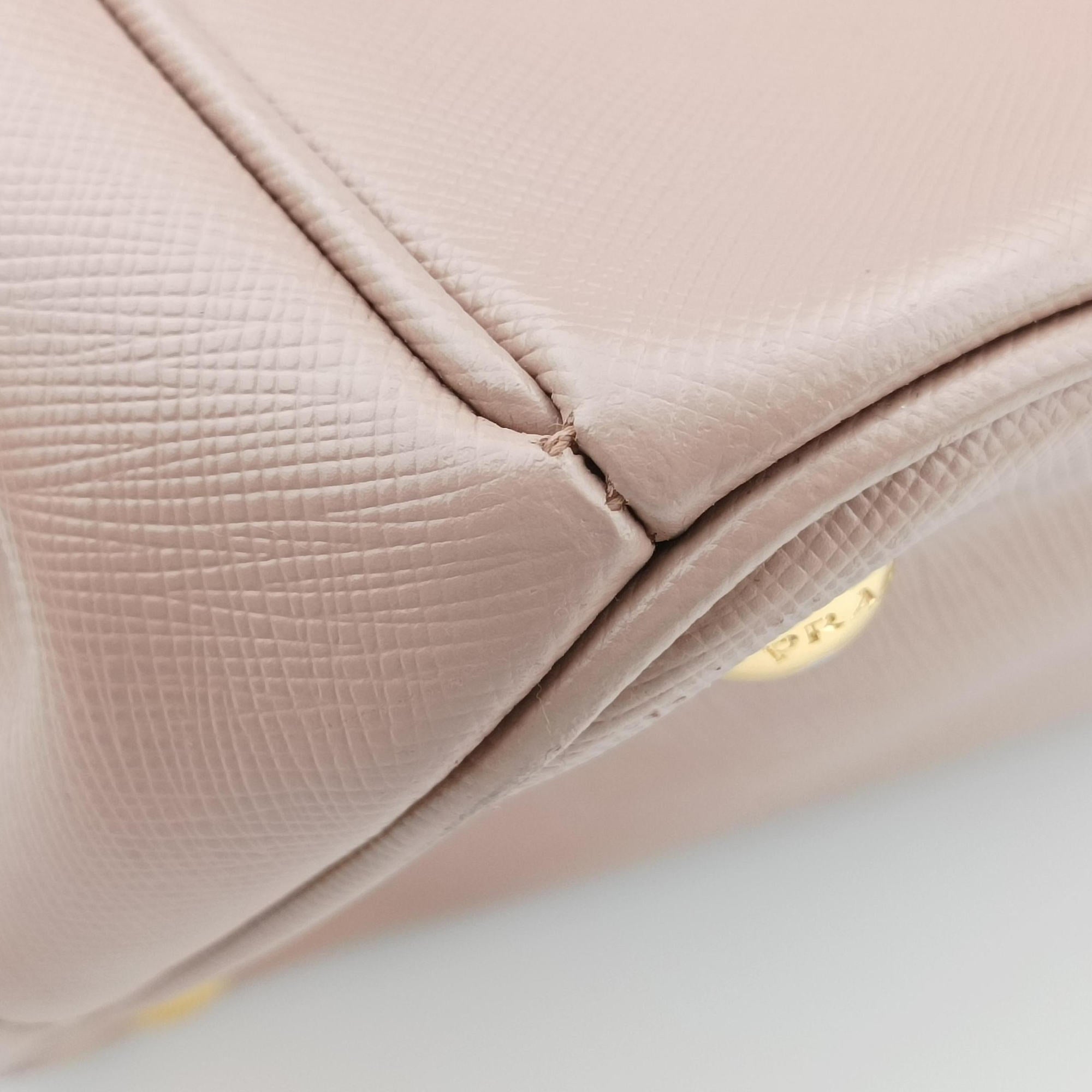 Pre-owned Prada Galleria Pink SAFFIANO Leather BN1874 shoulderbag | stylenewstar