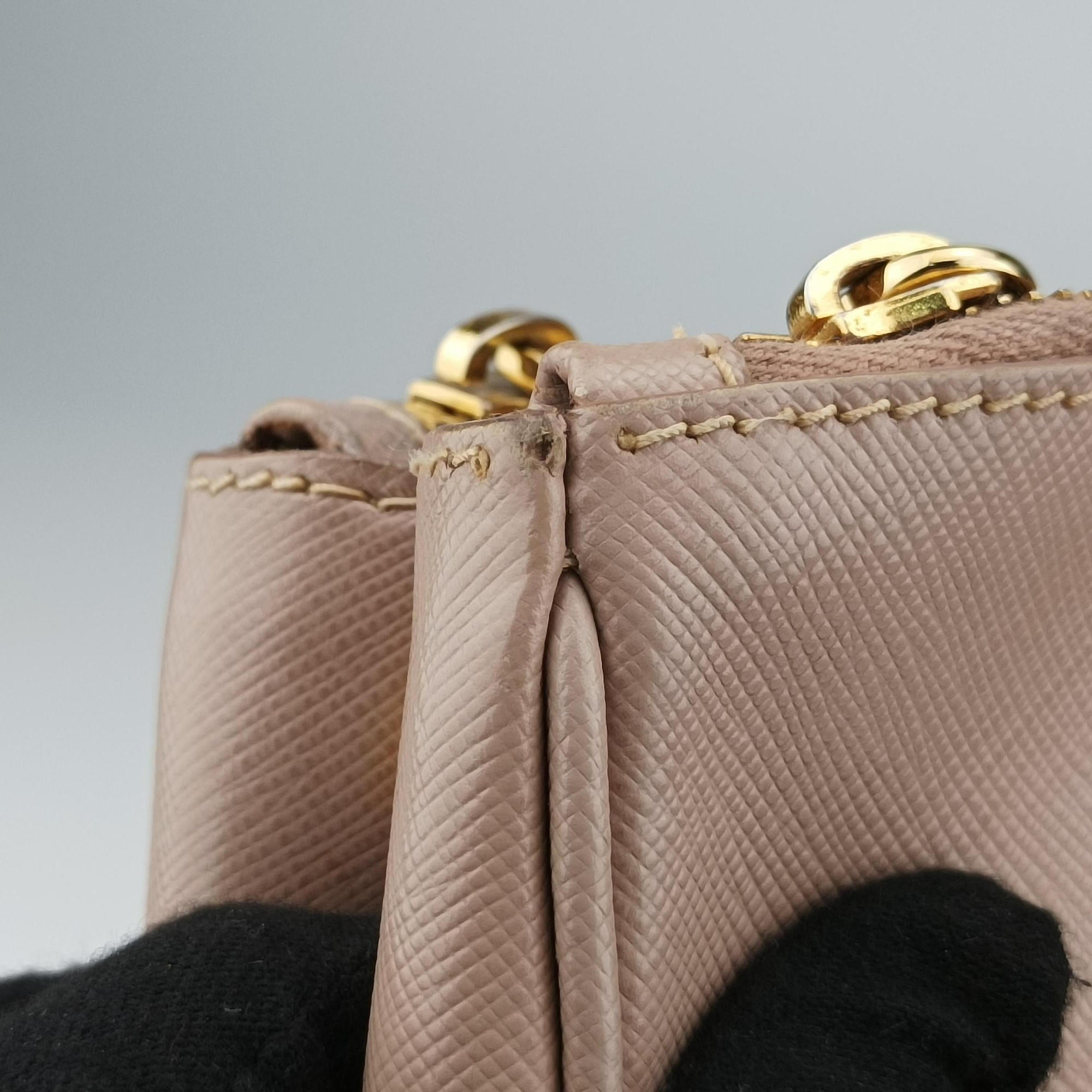 Pre-owned Prada Galleria Pink SAFFIANO Leather BN1874 shoulderbag | stylenewstar