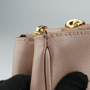 Pre-owned Prada Galleria Pink SAFFIANO Leather BN1874 shoulderbag | stylenewstar