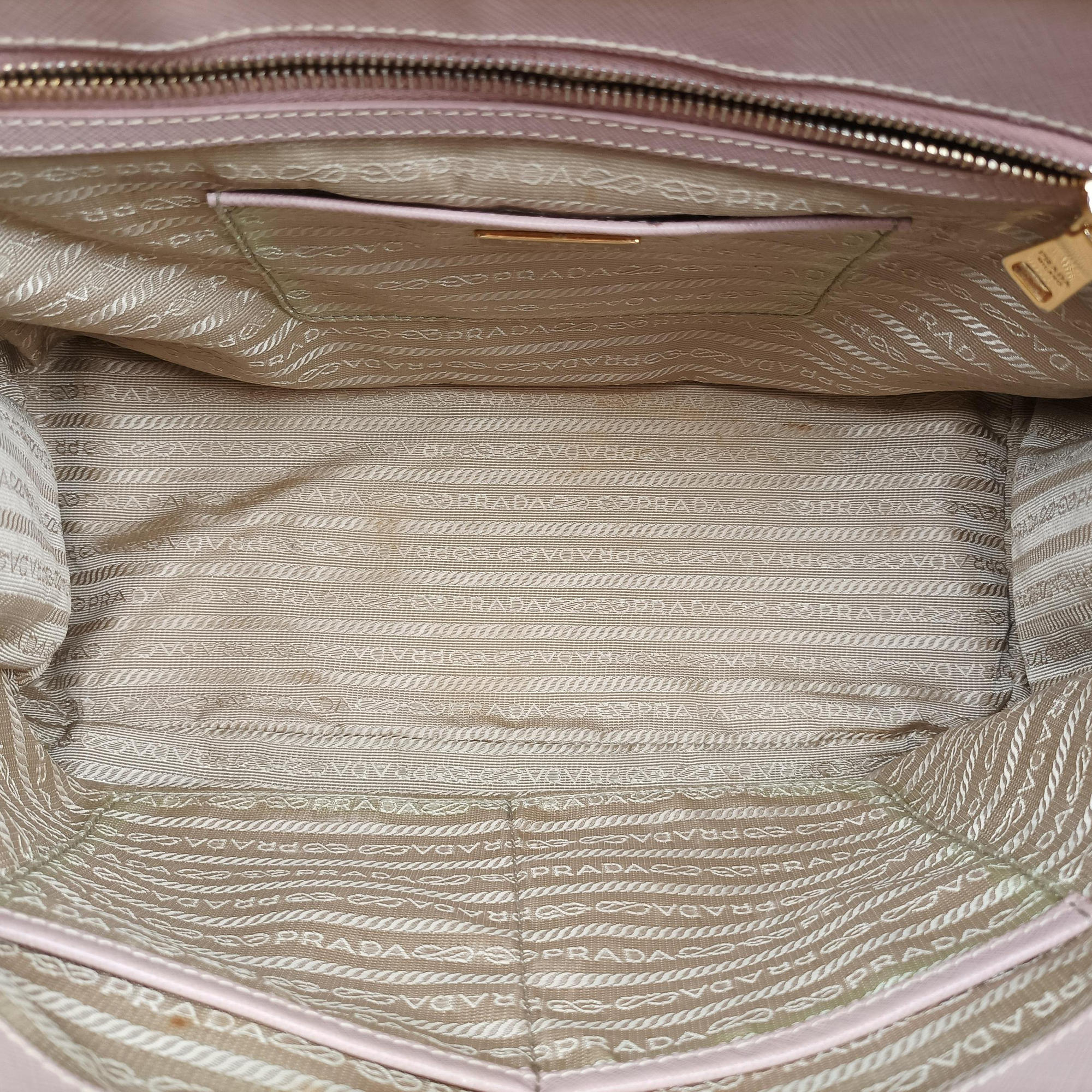 Pre-owned Prada Galleria Pink SAFFIANO Leather BN1874 shoulderbag | stylenewstar