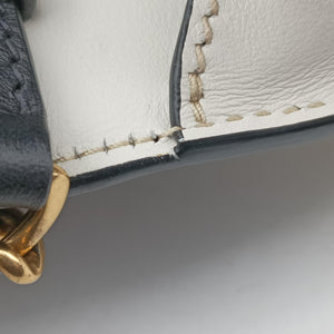 Pre-owned Prada Astrology Cahier White×Black Saffiano leather×Leather  shoulderbag | stylenewstar