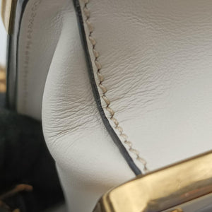 Pre-owned Prada Astrology Cahier White×Black Saffiano leather×Leather  shoulderbag | stylenewstar
