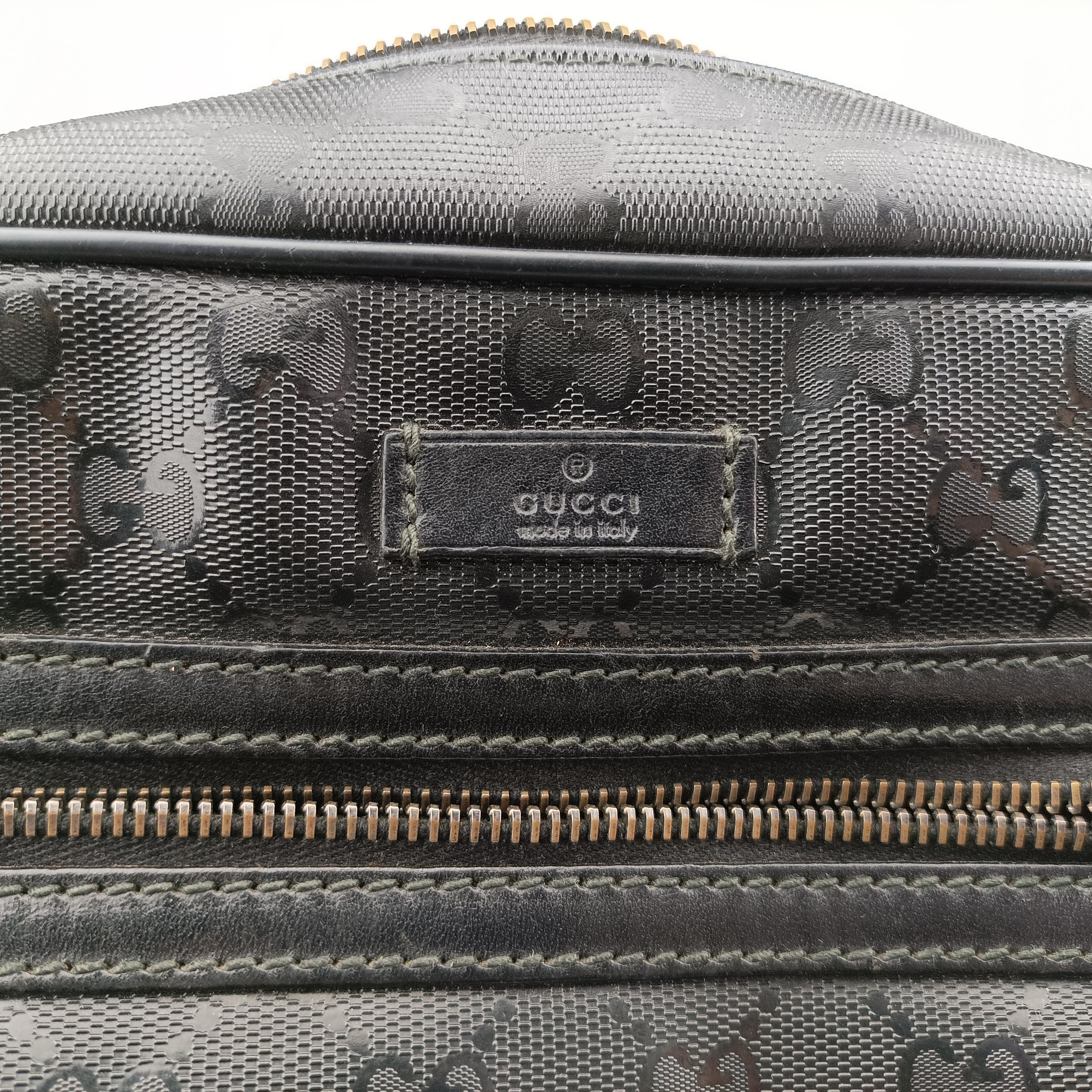 Pre-owned Gucci GG Imprime Messenger Black PVC coated canvas 201448 shoulderbag | stylenewstar