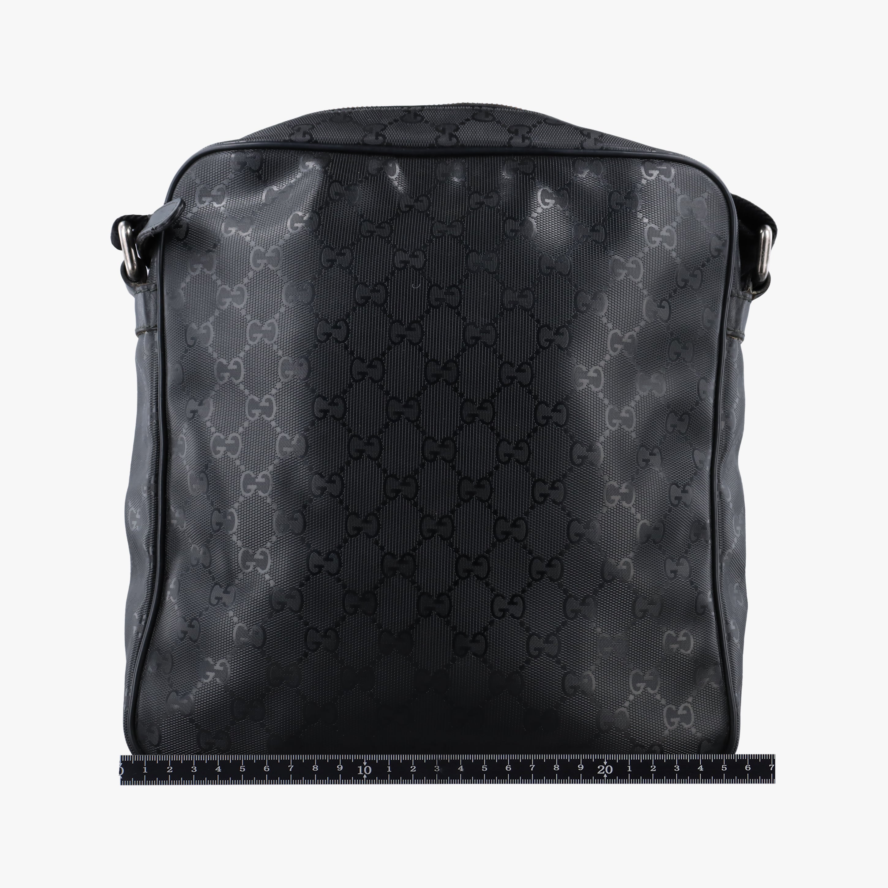 Pre-owned Gucci GG Imprime Messenger Black PVC coated canvas 201448 shoulderbag | stylenewstar