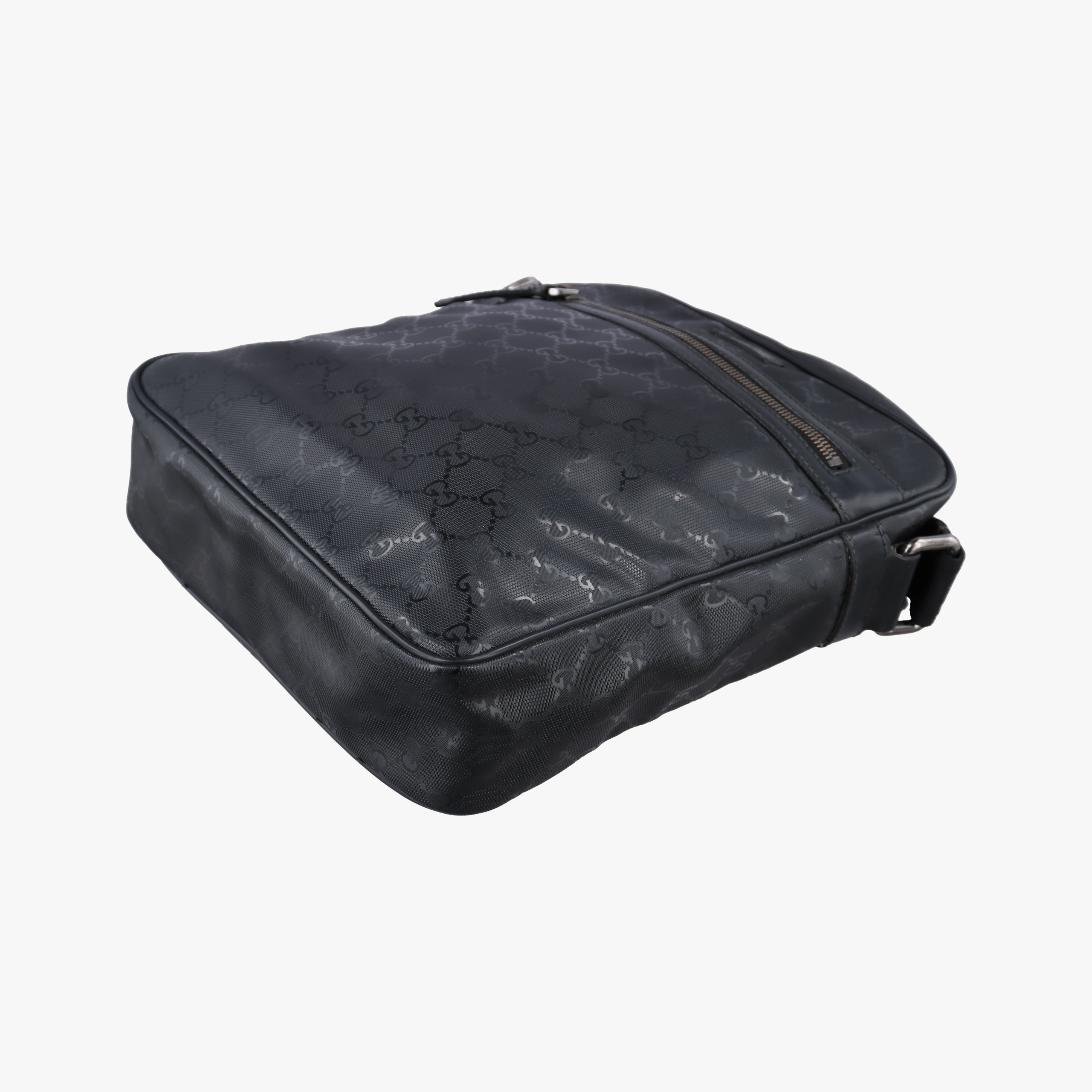 Pre-owned Gucci GG Imprime Messenger Black PVC coated canvas 201448 shoulderbag | stylenewstar