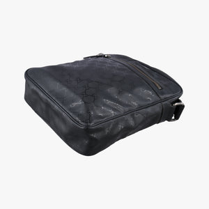 Pre-owned Gucci GG Imprime Messenger Black PVC coated canvas 201448 shoulderbag | stylenewstar