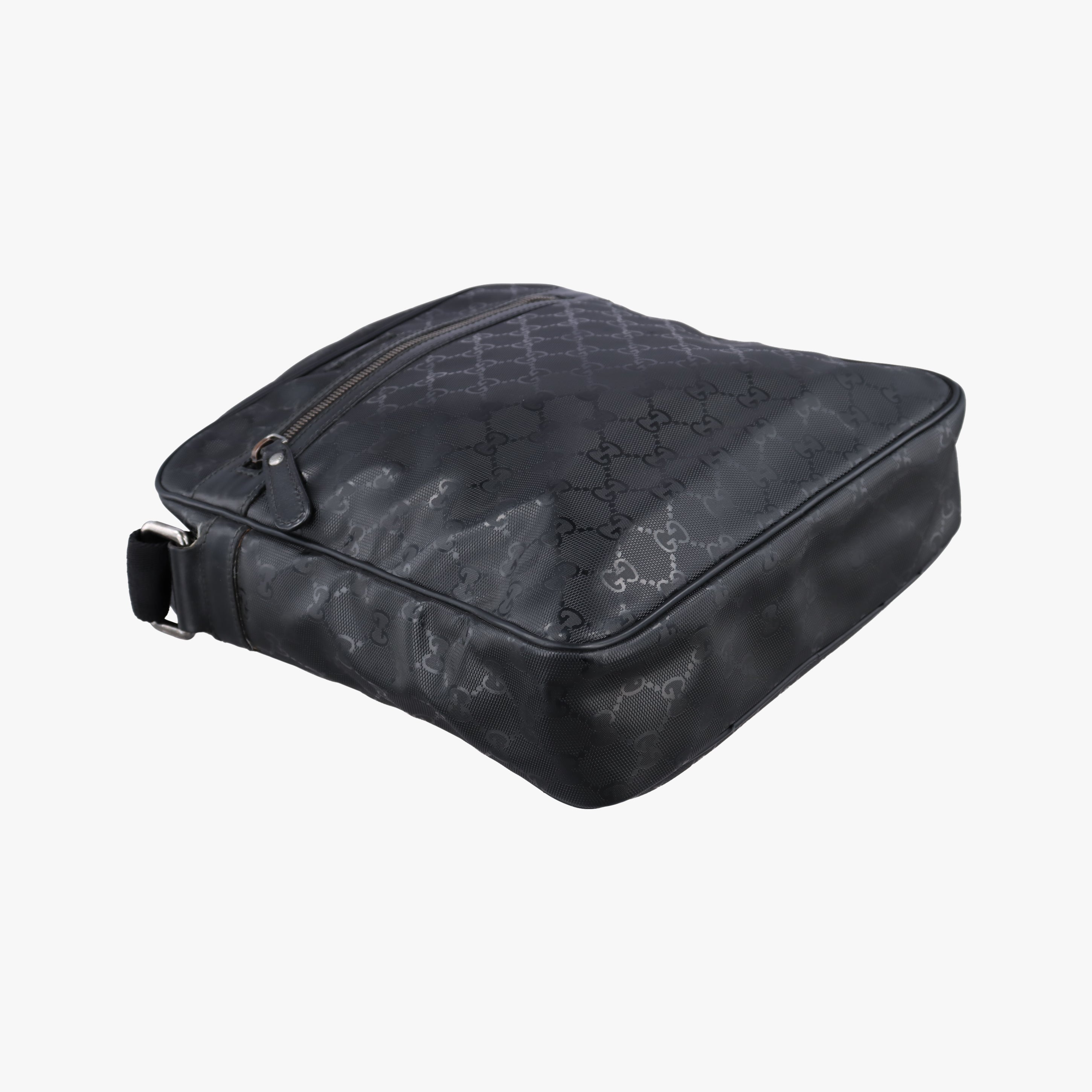 Pre-owned Gucci GG Imprime Messenger Black PVC coated canvas 201448 shoulderbag | stylenewstar