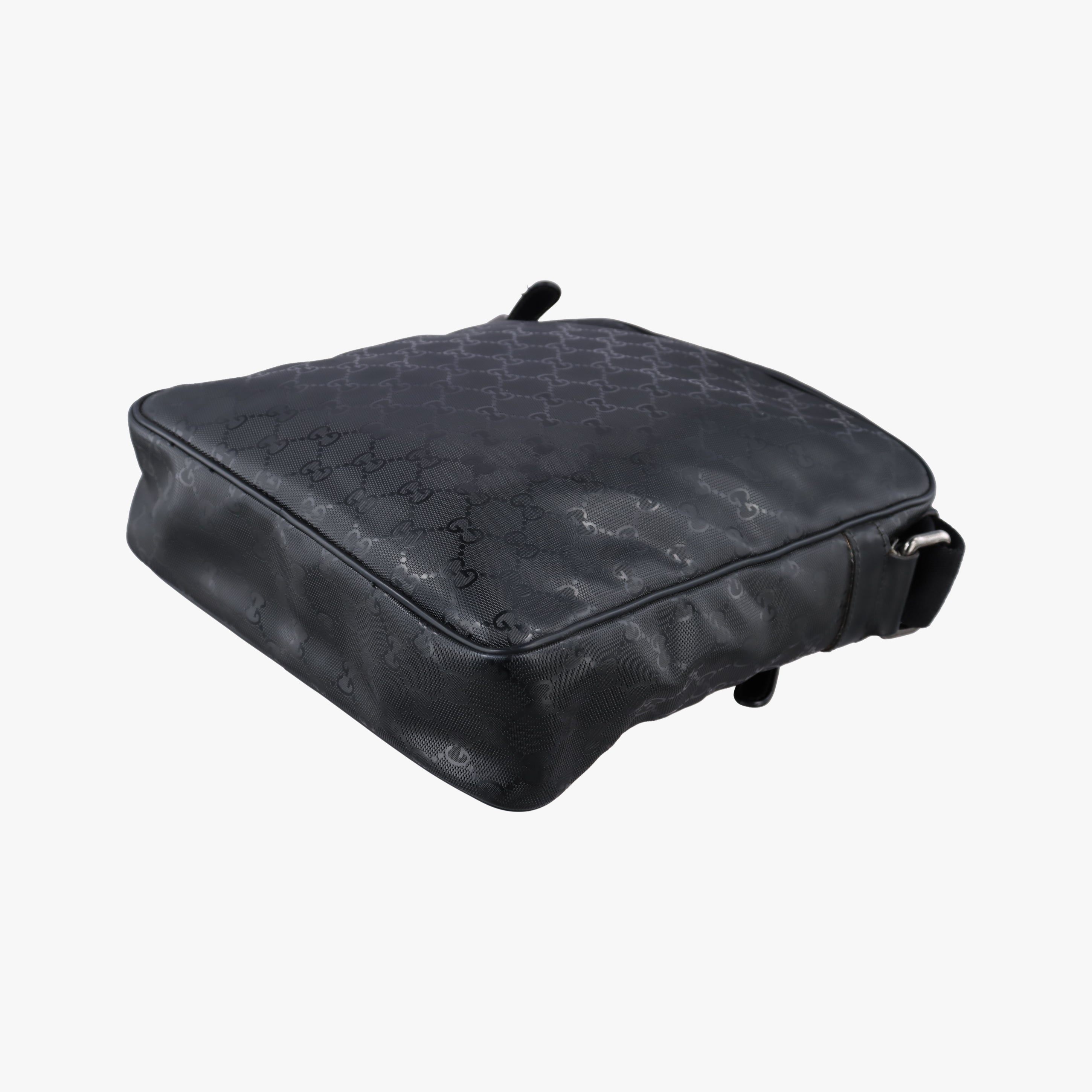 Pre-owned Gucci GG Imprime Messenger Black PVC coated canvas 201448 shoulderbag | stylenewstar