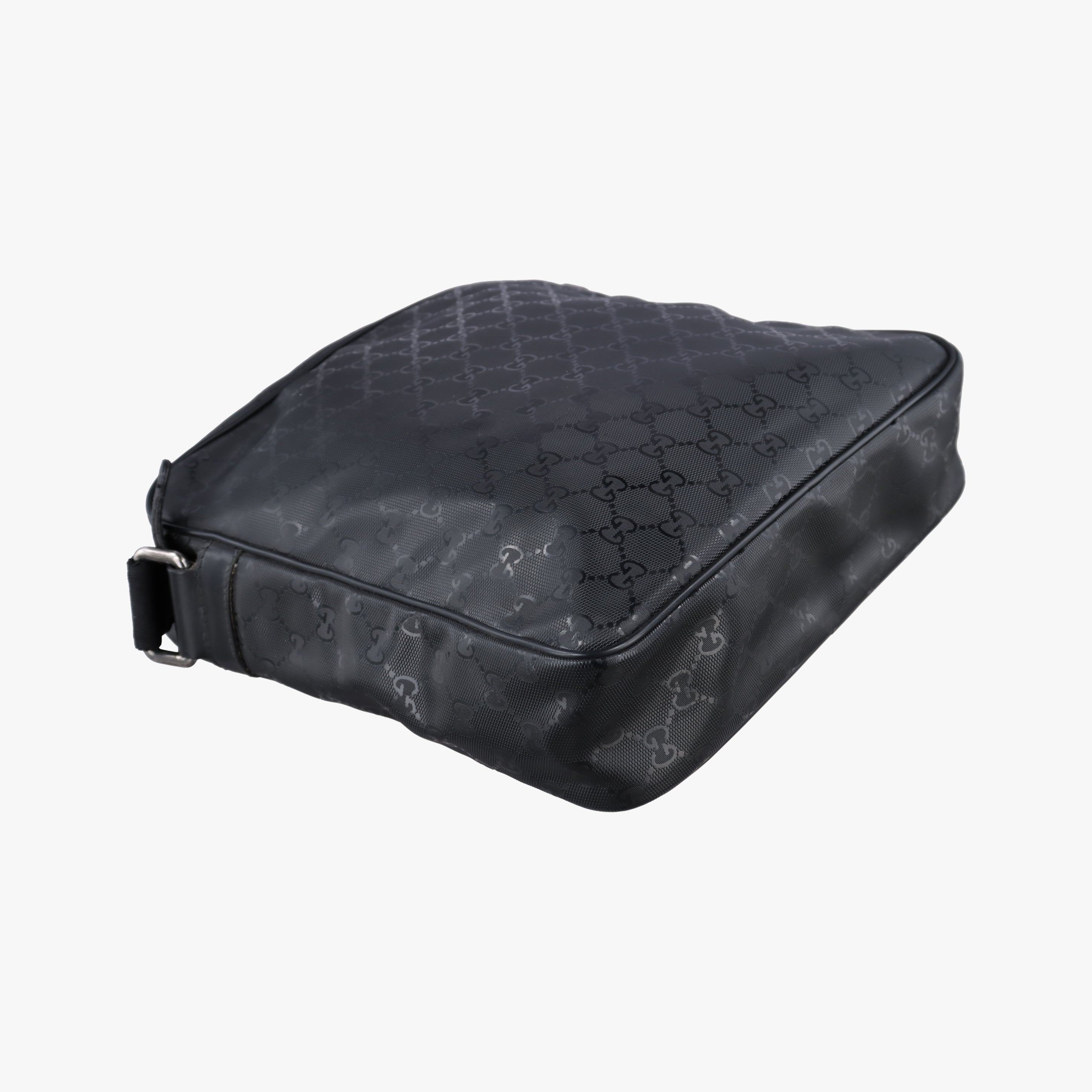 Pre-owned Gucci GG Imprime Messenger Black PVC coated canvas 201448 shoulderbag | stylenewstar