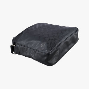 Pre-owned Gucci GG Imprime Messenger Black PVC coated canvas 201448 shoulderbag | stylenewstar