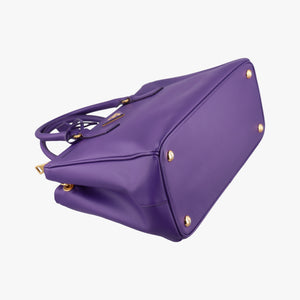 Pre-owned Prada Galleria Purple SAFFIANO Leather BN1801 handbag | stylenewstar