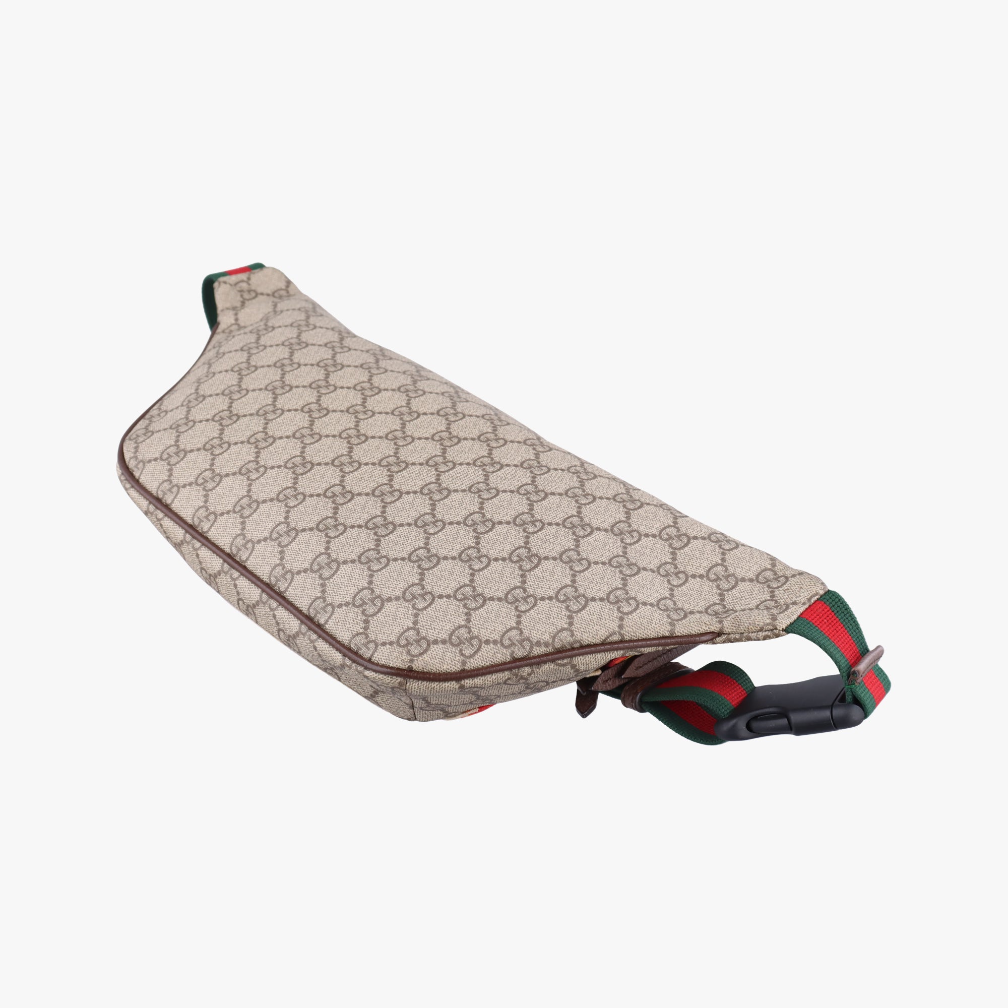 Pre-owned Gucci GG Supreme Courrier beige×Multicolour PVC coated canvas 529711 bum bag/waist bag | stylenewstar