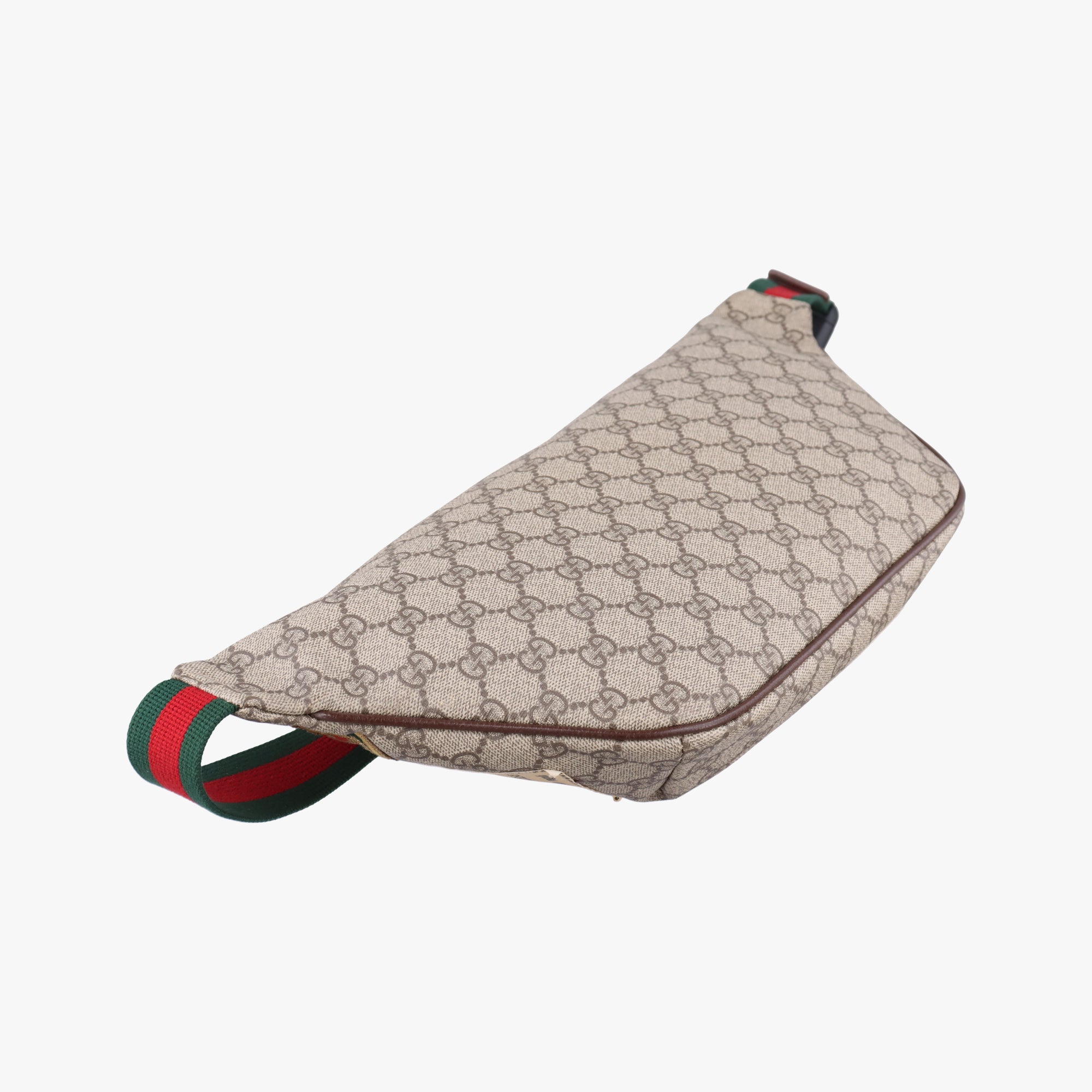 Pre-owned Gucci GG Supreme Courrier beige×Multicolour PVC coated canvas 529711 bum bag/waist bag | stylenewstar