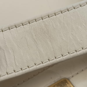 Vintage Chanel Jetsetter Boy Shopping White Leather A66714 shoulderbag | stylenewstar