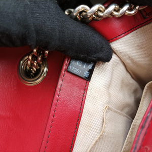 Pre-owned Gucci Emily Red Leather 295402 shoulderbag | stylenewstar