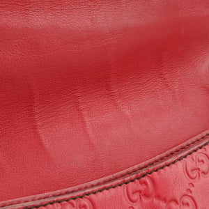 Pre-owned Gucci Emily Red Leather 295402 shoulderbag | stylenewstar