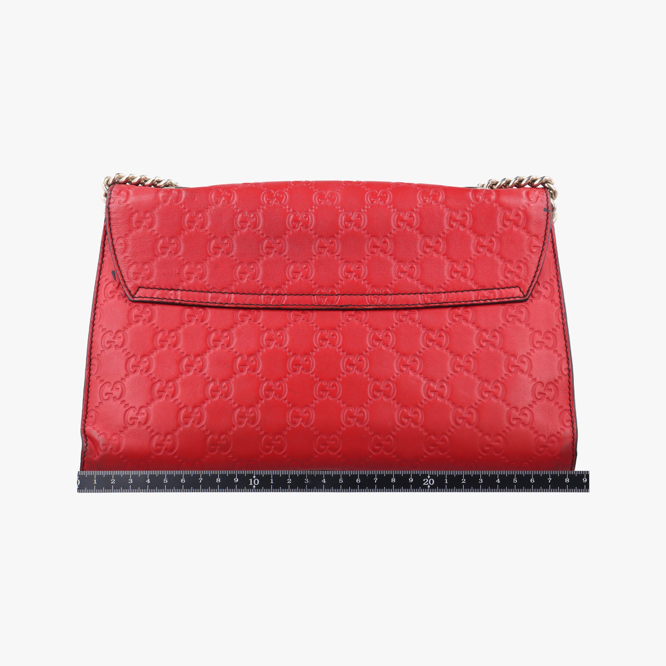 Pre-owned Gucci Emily Red Leather 295402 shoulderbag | stylenewstar