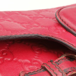 Pre-owned Gucci Emily Red Leather 295402 shoulderbag | stylenewstar