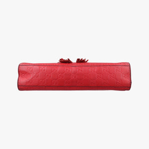 Pre-owned Gucci Emily Red Leather 295402 shoulderbag | stylenewstar