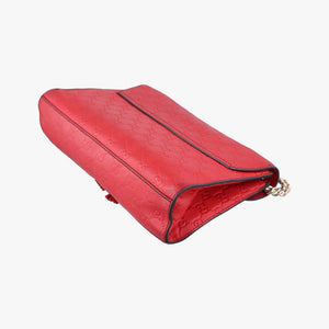 Pre-owned Gucci Emily Red Leather 295402 shoulderbag | stylenewstar