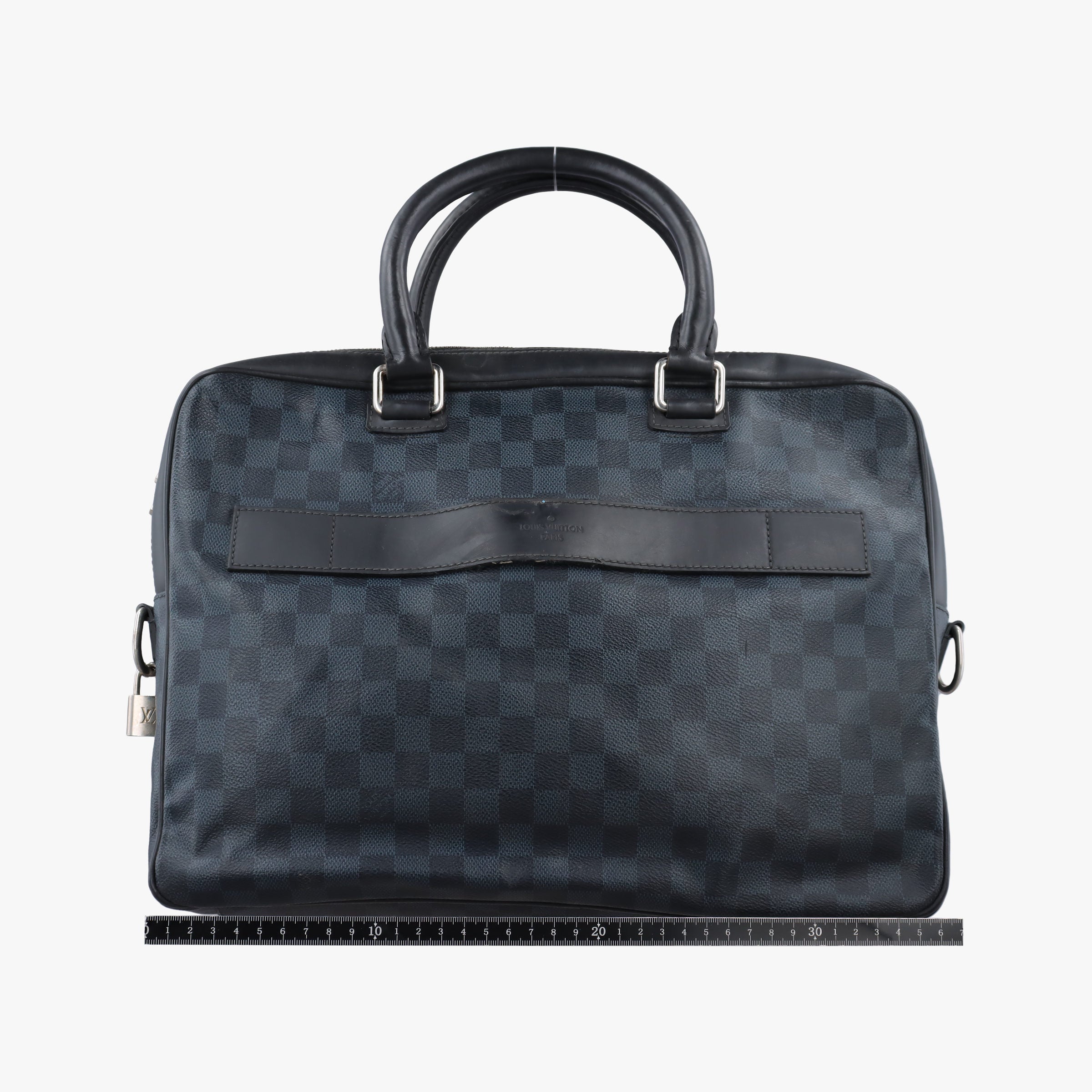 Vintage Louis Vuitton Porte-Documents Business Cobalt×Noir Damier×Leather N41347 handbag | stylenewstar