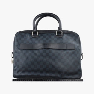 Vintage Louis Vuitton Porte-Documents Business Cobalt×Noir Damier×Leather N41347 handbag | stylenewstar