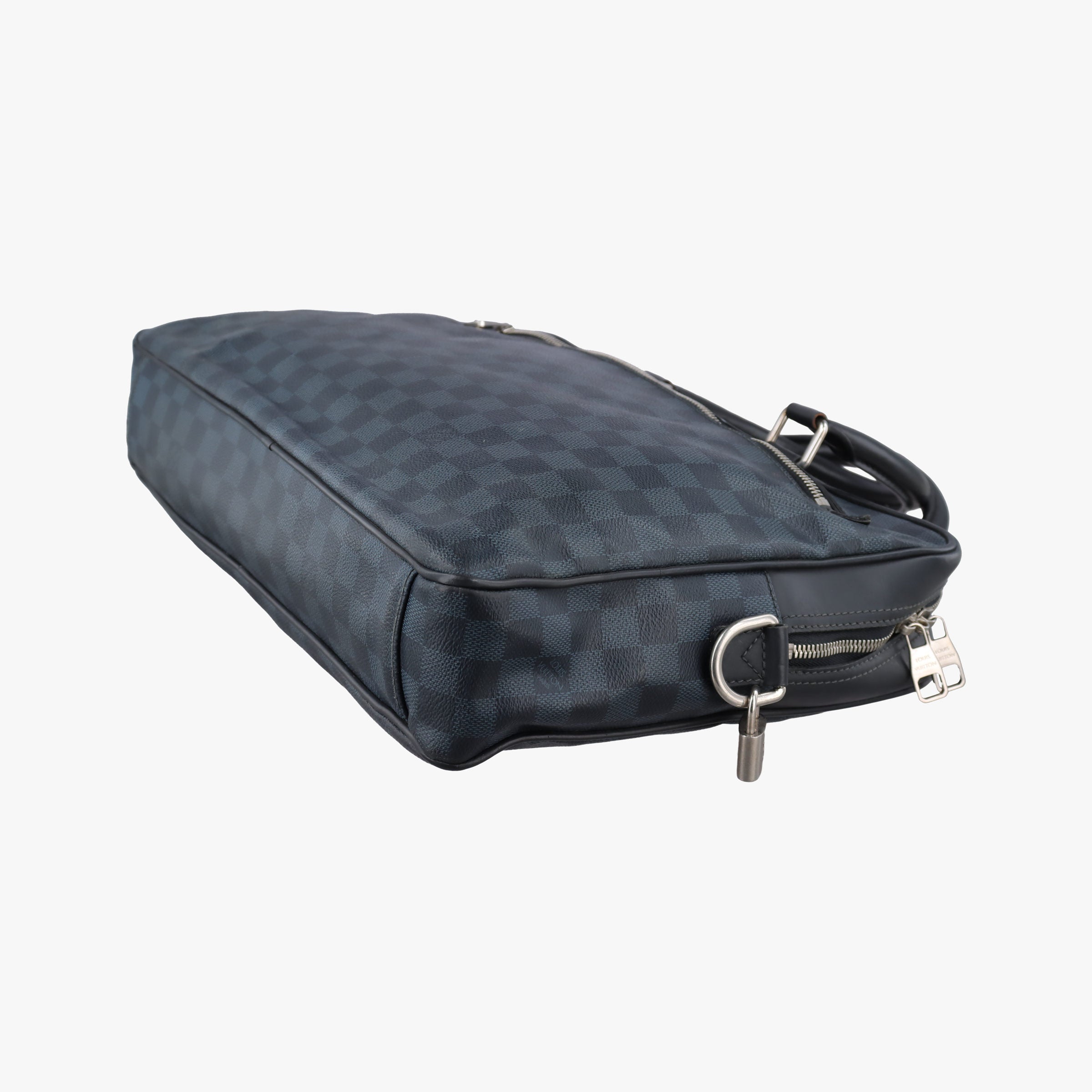 Vintage Louis Vuitton Porte-Documents Business Cobalt×Noir Damier×Leather N41347 handbag | stylenewstar