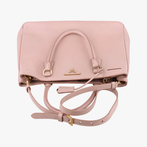 Pre-owned Prada Galleria Pink SAFFIANO Leather BN2274 shoulderbag | stylenewstar